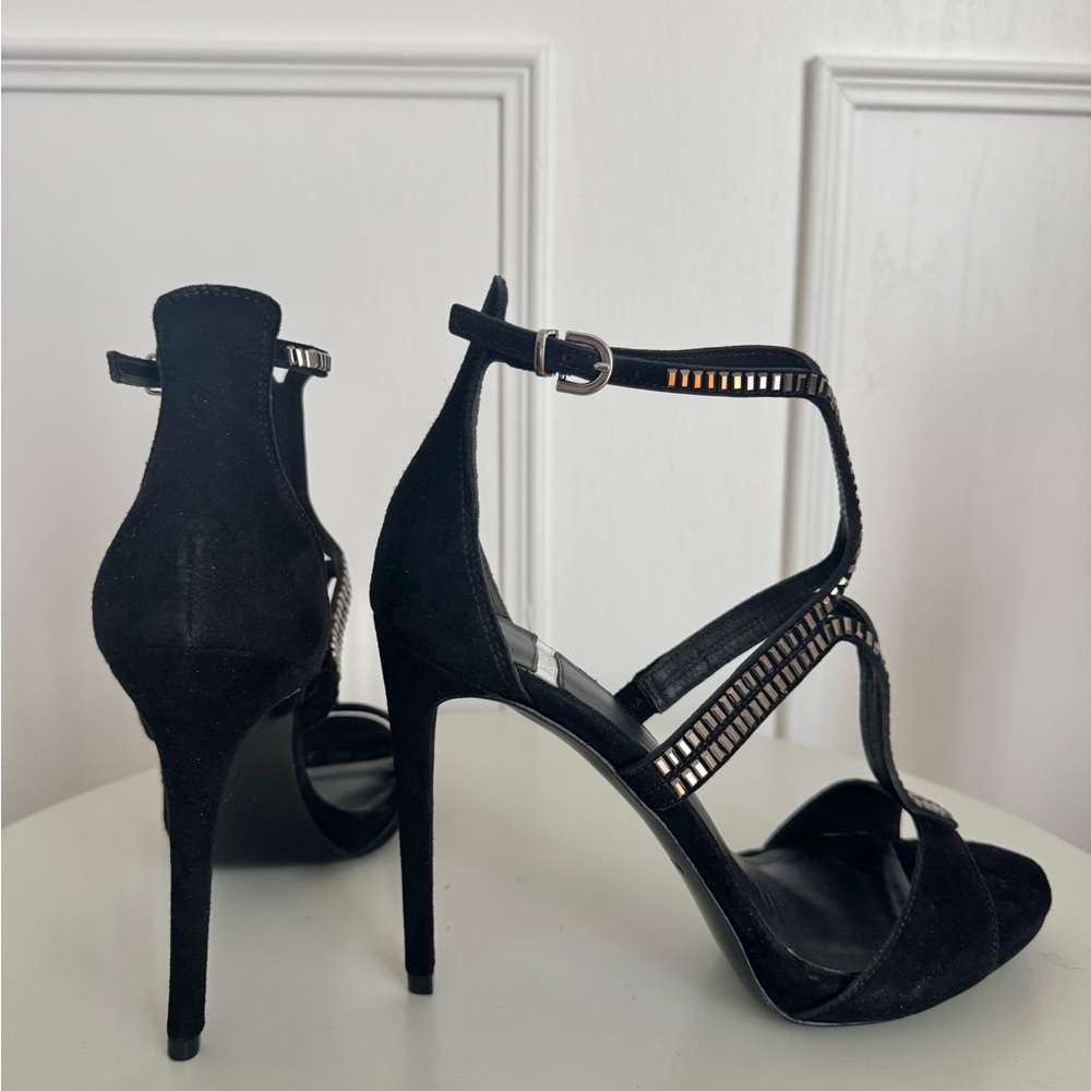 Marciano Embellished black suede high-heel stiletto sandals - Picture 3 of 6